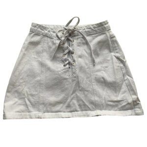 Showpo White Denim skirt